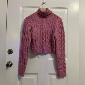 Pretty garbage- purple/pink turtleneck sweater